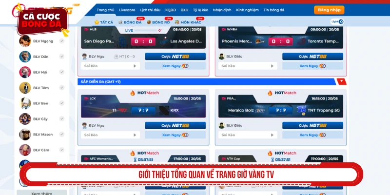 Giới thiệu tổng quan về trang Giờ Vàng TV